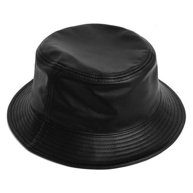 

fashion genuine leather fishing cap brand casual bucket Hat out sun protection bonnie hat male camping borras for women men