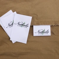 custom clothing labels personalized brand cotton printed tags handmade label logo or text leaf md0374