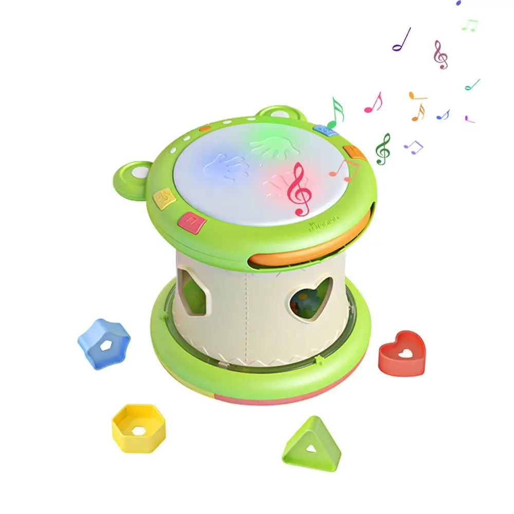 Musical Hand Drum 3 в 1, динамичный голос, Детский Музыкальный барабан, музыкальный инструмент, игрушки для детей, раннее образование, ручные барабаны, лабиринт, поворотный стол, электрическая игрушка - Цвет: Musical Hand Drum