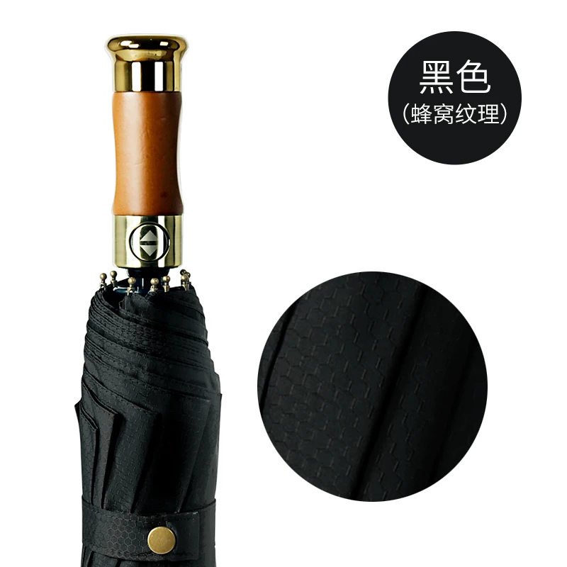 

Retro Black Parasol Umbrella Automatic Long Business Patio Beach Umbrella Garden Windproof Men Big Regenschirm Parasol BY50BU