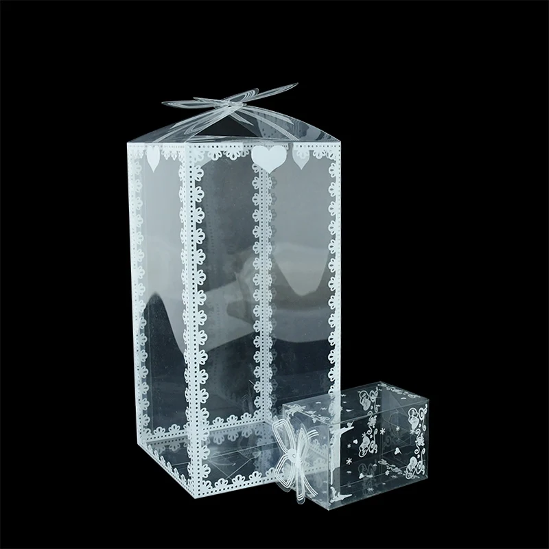 5pcs/lot Clear PVC Gift Packing Box Cake Candy Cookie Transparent Boxes Wedding Birthday Party Favor Wrapping Supplies - купить по