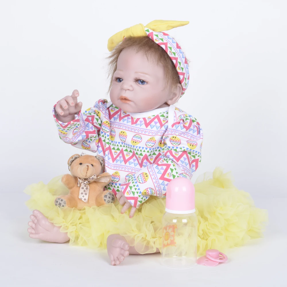 22 дюйма реалистичные куклы Bebe Reborn прекрасные новые силиконовые игрушки ручной