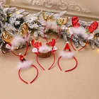 Повязка на голову Рождественская елка олень оленьи оголовья для детской рождественской вечеринки 2021 рождественские очки фотобудка реквизит