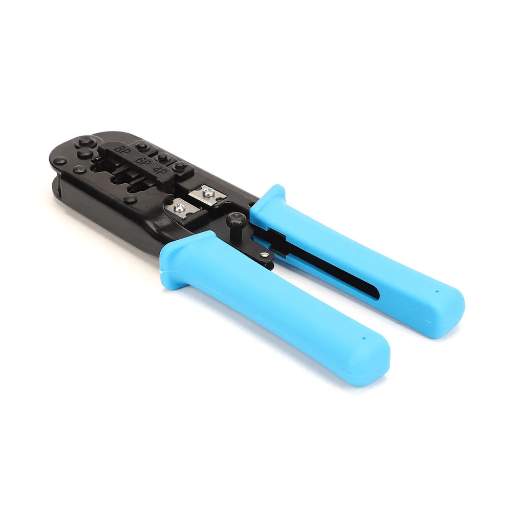 Three Use Cable Clamp Rj45/11/9 Blue Handle Network Tool More Function Crimping Pliers | Инструменты