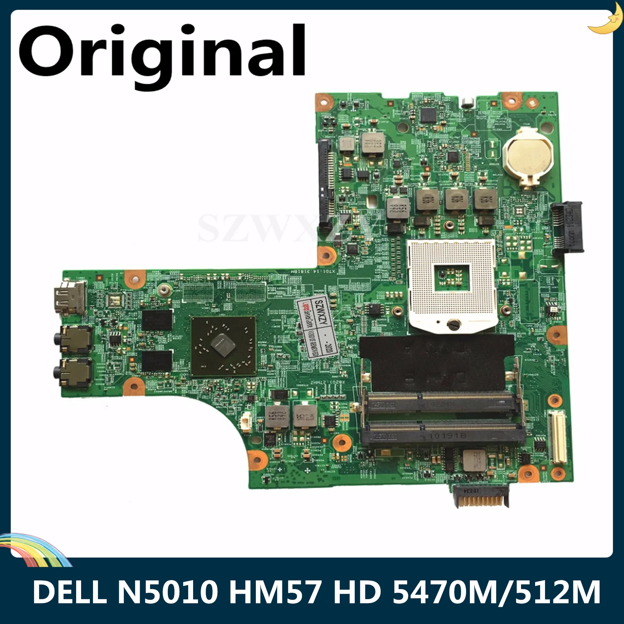 СОП для DELL Inspiron N5010 Материнская плата ноутбука CN 0VX53T VX53T 48.4HH01.011 HM57 HD 5470M/512M