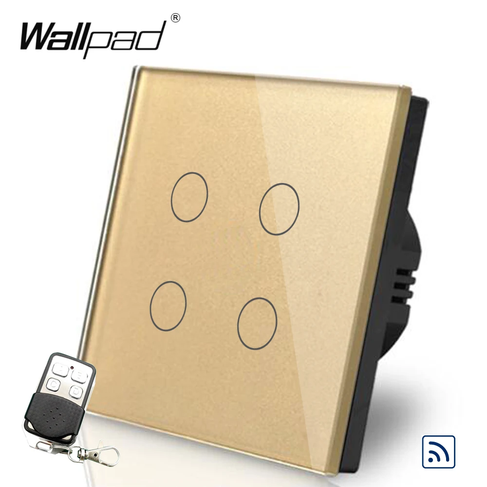 4 х канальный пульт дистанционного управления 110 250 В Wallpad из закаленного стекла