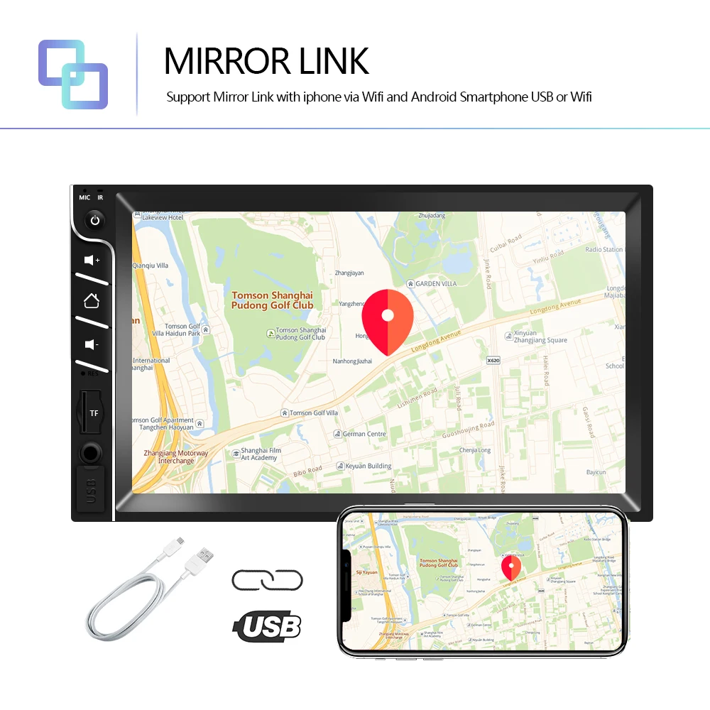 AMPrime 2 din стерео радио 7 &quotАвторадио с сенсорным экраном Bluetooth мультимедиа MP5 плеер