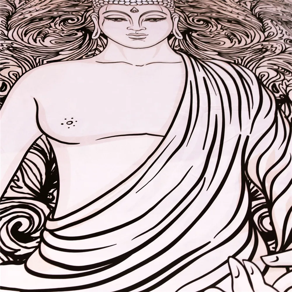 Indian Mandala Buddha Series Bedding Set Buddhist Flash Golden Statue Design Home Bedroom Decoration | Дом и сад