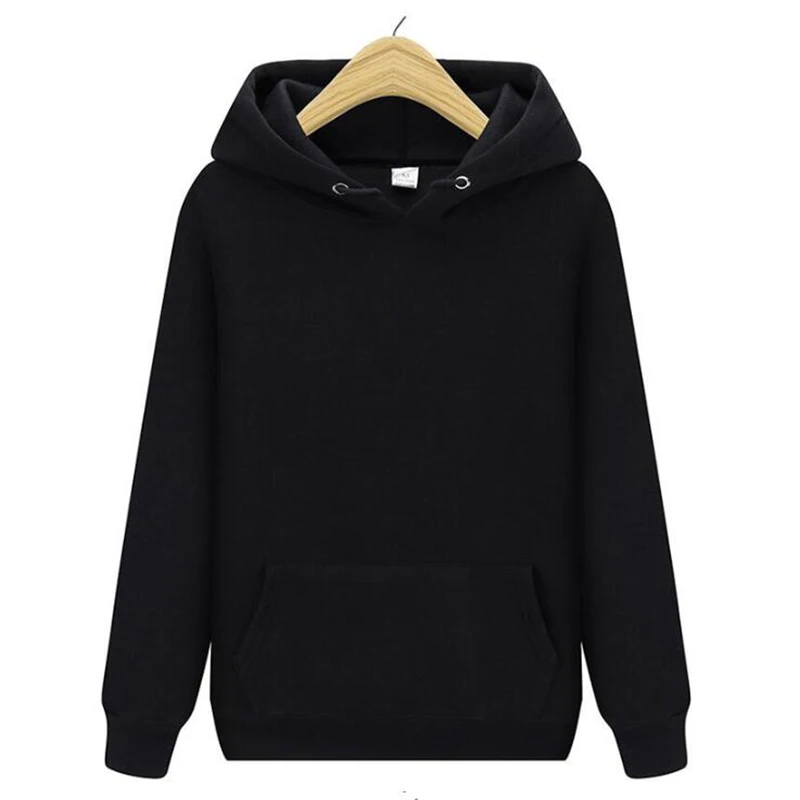 Мужская модная однотонная Толстовка Осень зима Уличная Повседневная одежда