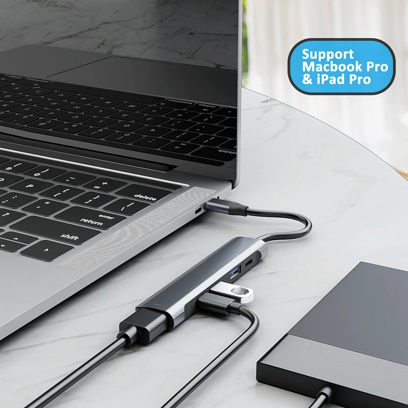 OPQ-5 в 1 USB C концентратор Тип usb-разветвитель Thunderbolt 3 USB-C док-адаптер OTG для Air Mi Pro HUAWEI