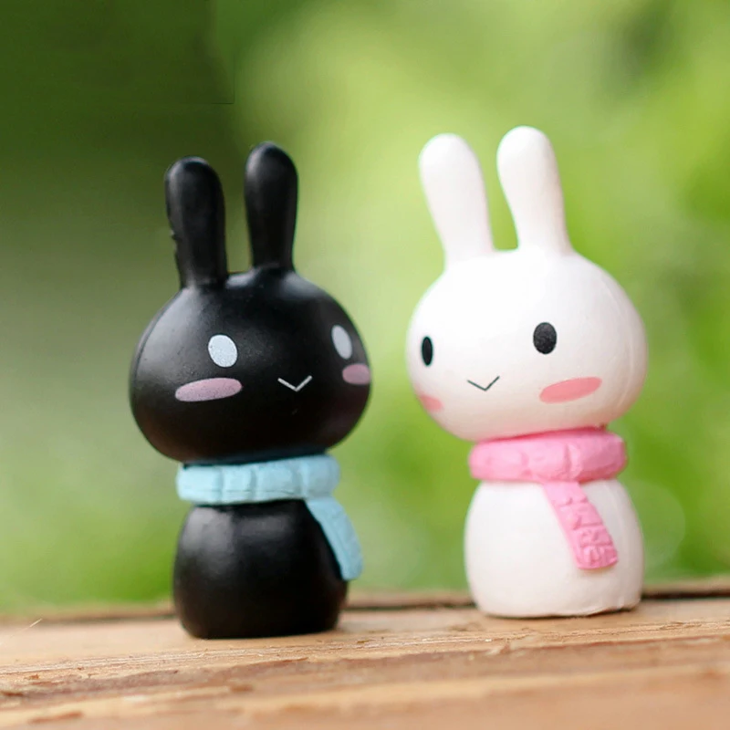 Миниатюрная пара зайчик Сказочный домик Мини садовые фигурки животных домашний