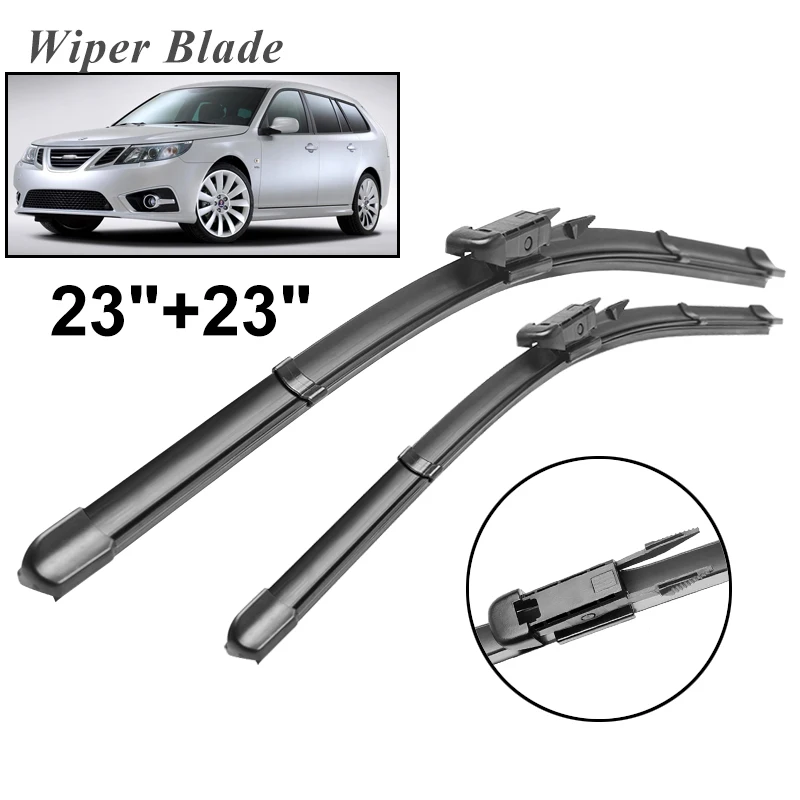 

Okowiper RHD & LHD Front Wiper Blades For SAAB 9-3 Wagon 2008 - 2012 Windshield Windscreen Front Window 23"+23"