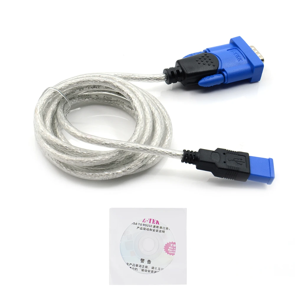 Преобразователь USB Z-TEK USB1.1 в RS232 разъем кабель и Z TEK Rs232 OBD2 |