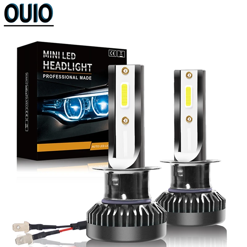 2 шт. мини светодиод машины головной светильник лампы H1 H3 H4 H7 H11 H13 HB3 HB4 9005 9012 туман