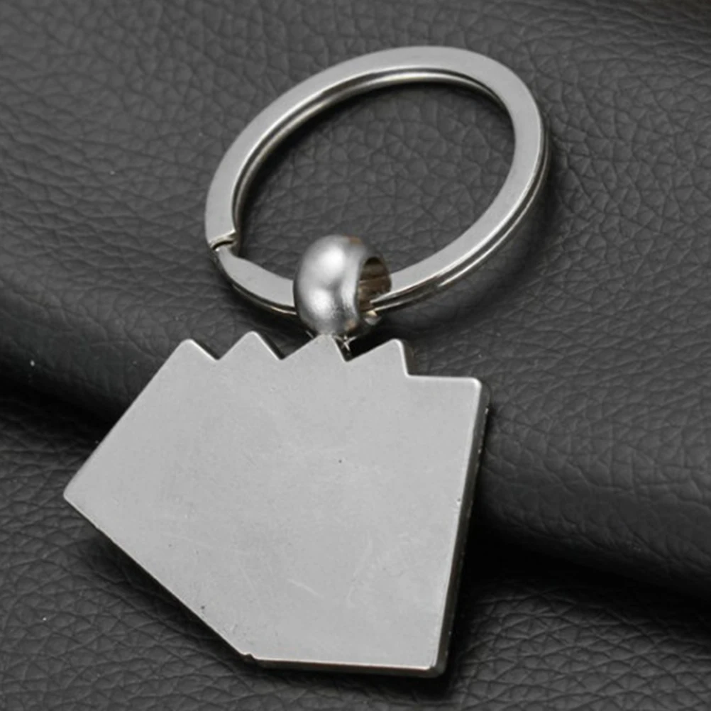 

1pcs Fashion Creative Stylish Poker Key Chain 10 J Q K A Metal Alloy Keychain Versatile Key Ring 2021 new