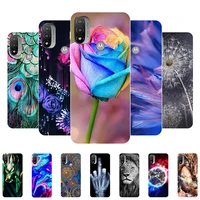 Phone Case For Motorola Moto E20 Cover for Moto E20 Case Silicon Soft Flower Painted Funda For MotoE20 2021 Protective Case