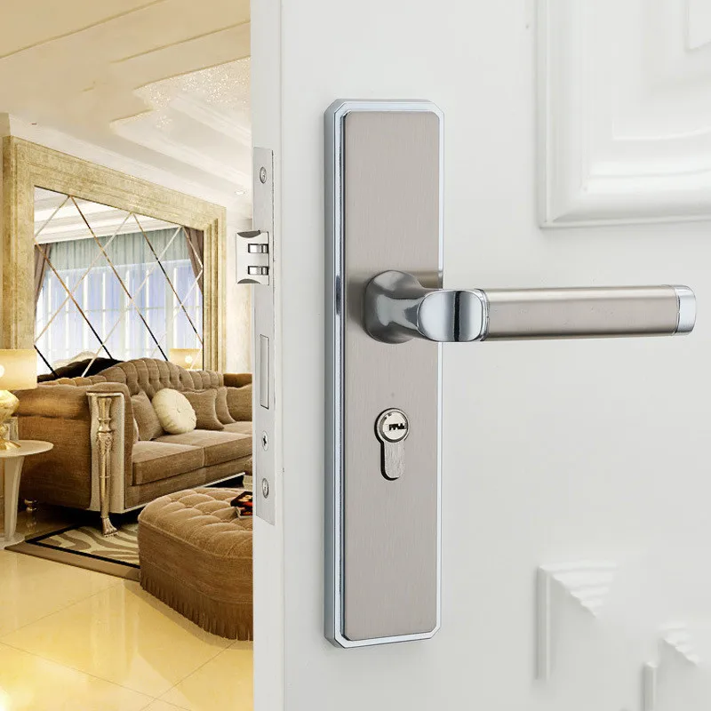 

Modern Interior Zinc Alloy Door Lock Shower Room Bedroom Door Handle Lock Luxury Anti-theft Lock Core Furniture Hardware