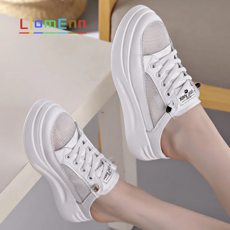 

Flat Platform Sneakers Women Shoes Slip On White Sneakers 2021 Summer Vulcanized Casual Sport shoes Woman Tenis basket femme