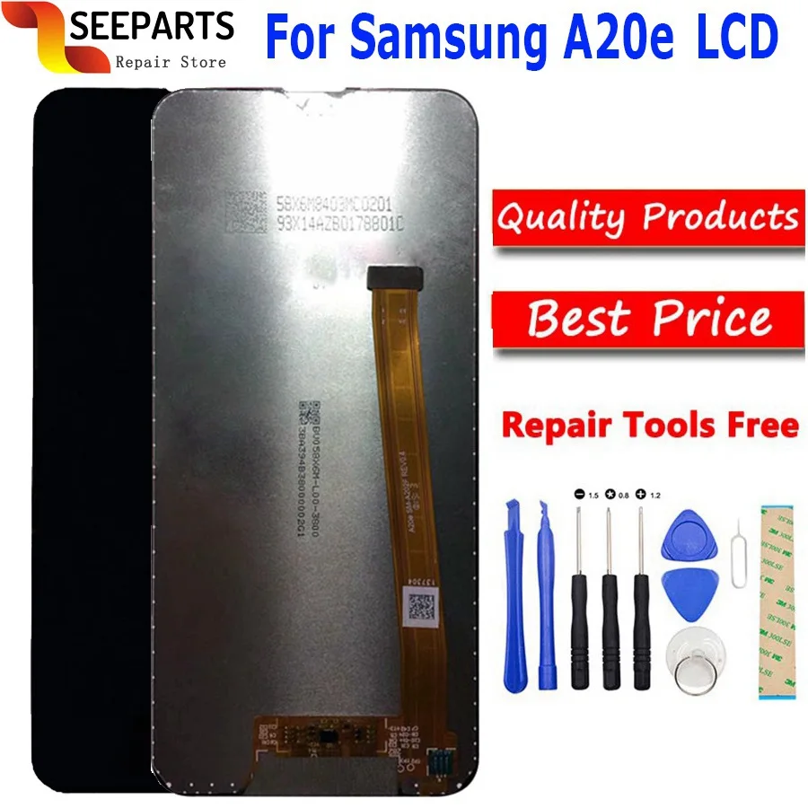 ЖК-дисплей для Samsung Galaxy A20e A202 A202F A202DS сенсорный экран дигитайзер в сборе A202F/DS SAMSUNG