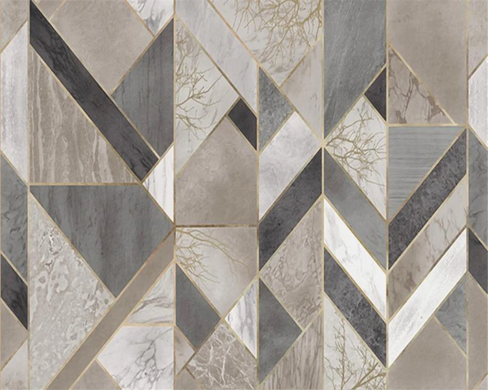 

Wall Papers Home Decor hand-painted simple tree geometric renderings Living Room Bedroom TV Background Wall Wallpaper