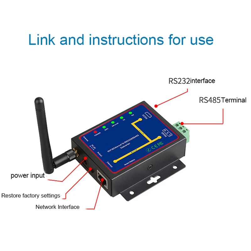 Rs232 Rs485 Rs422 в Ethernet конвертер съемный интерфейс многопортовое преобразование