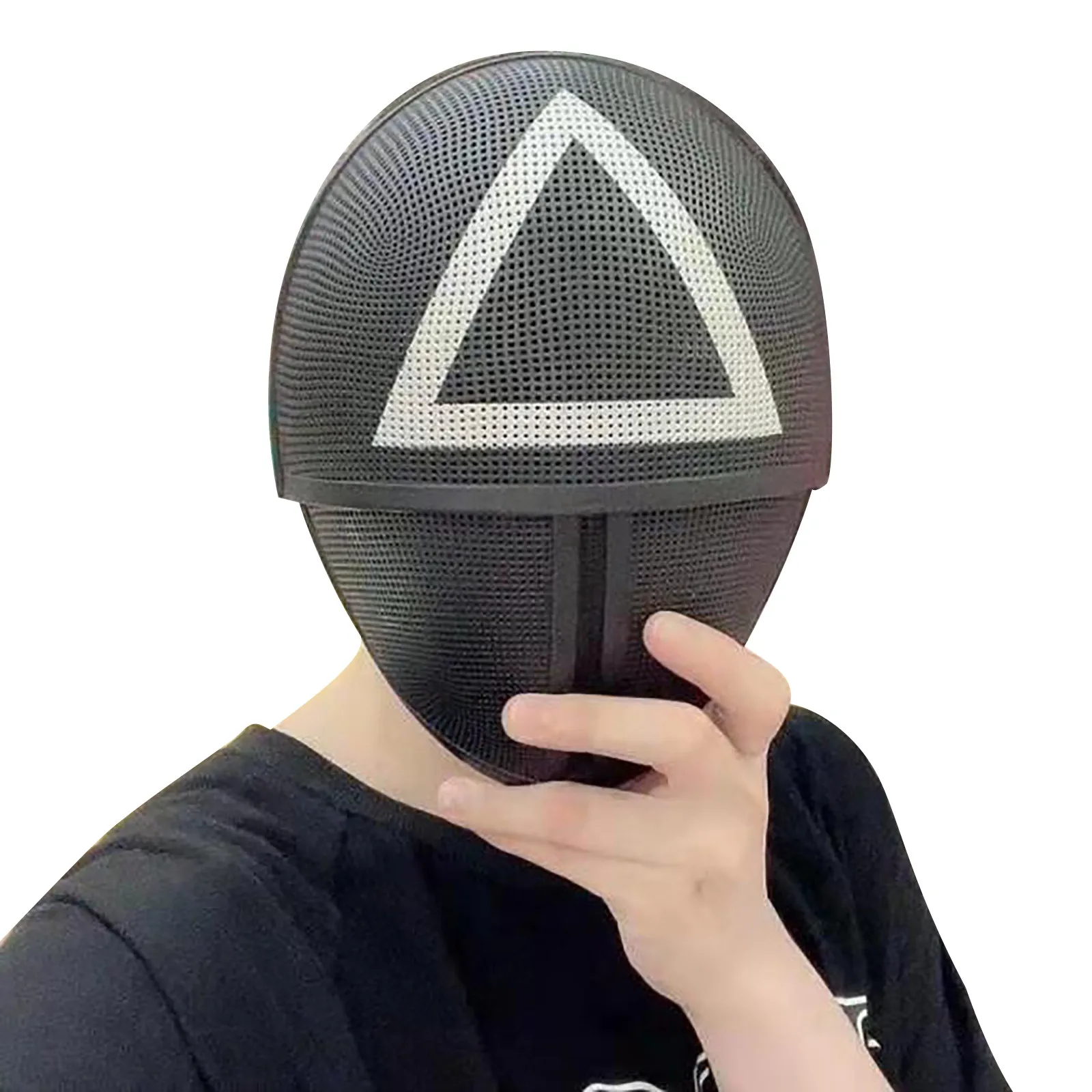 

Man Mask Squid Game Mask Round Six Cosplay Masquerade Accessories Props Black Face Masks Helmet Costumes Party Accessories 2021