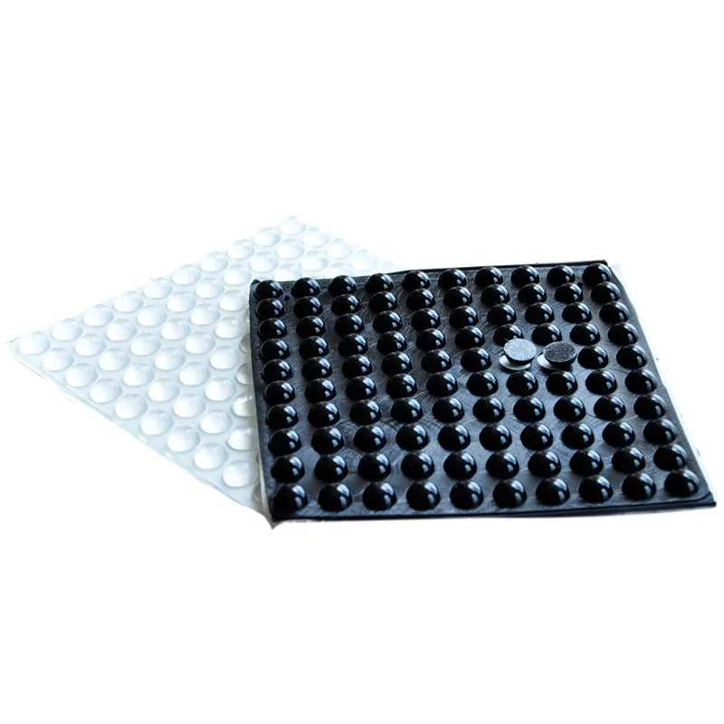 320PCS 12mm x 6mm Clear Black Anti Slip Silicone Rubber Plastic Bumper Damper Shock Absorber 3M Self-Adhesive Silicone Feet Pads