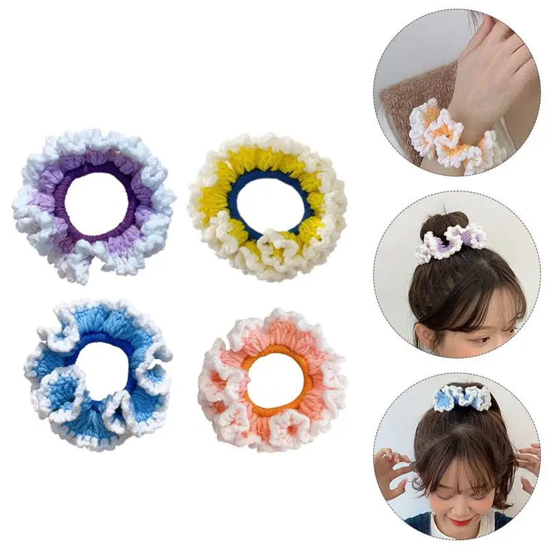 

4pcs Elastic Practical Exquisite Distinctive Comfortable Hair Scrunchies Scrunchy Hair Bands