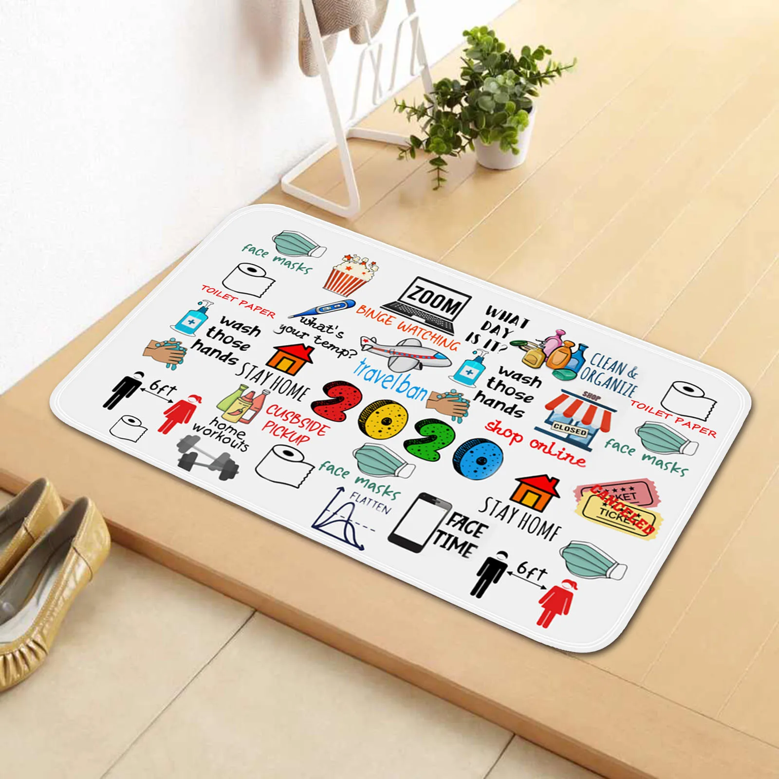 Моющийся коврик нескользящий для гостиной подстилка помещений пола креативный