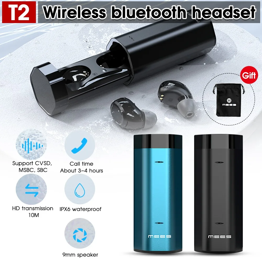 

T2 Bluetooth наушники мини легкомысленный HiFi Качество звука Bluetooth наушники Универсальные без задержки игровая гарнитура для смартфона