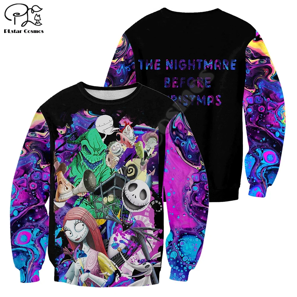 

Halloween Nightmare before Christmas jack skellington Horror 3D printed Men/Women Hoodies Funny Pullover Harajuku zipper hoodies