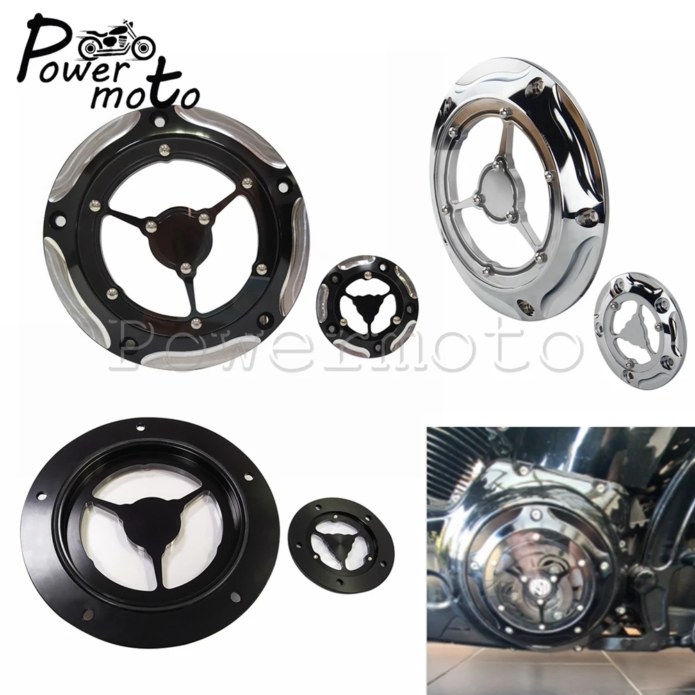 

Motorcycle Engine Accessories 5 Hole Derby Timing Timer Cover For Harley Dyna Softail Touring Road King Fat Boy Street Bob 96-17