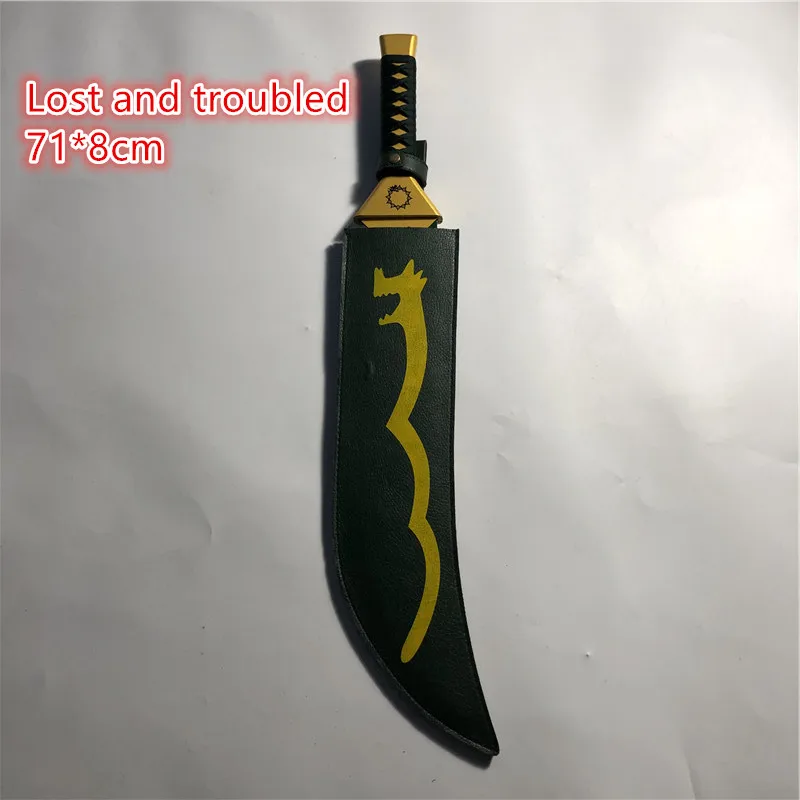 

The Seven Deadly Sins sword 1:1 Meliodas Knife Lost and troubled sword cosplay Prop weapon Props Knife 71*8cm