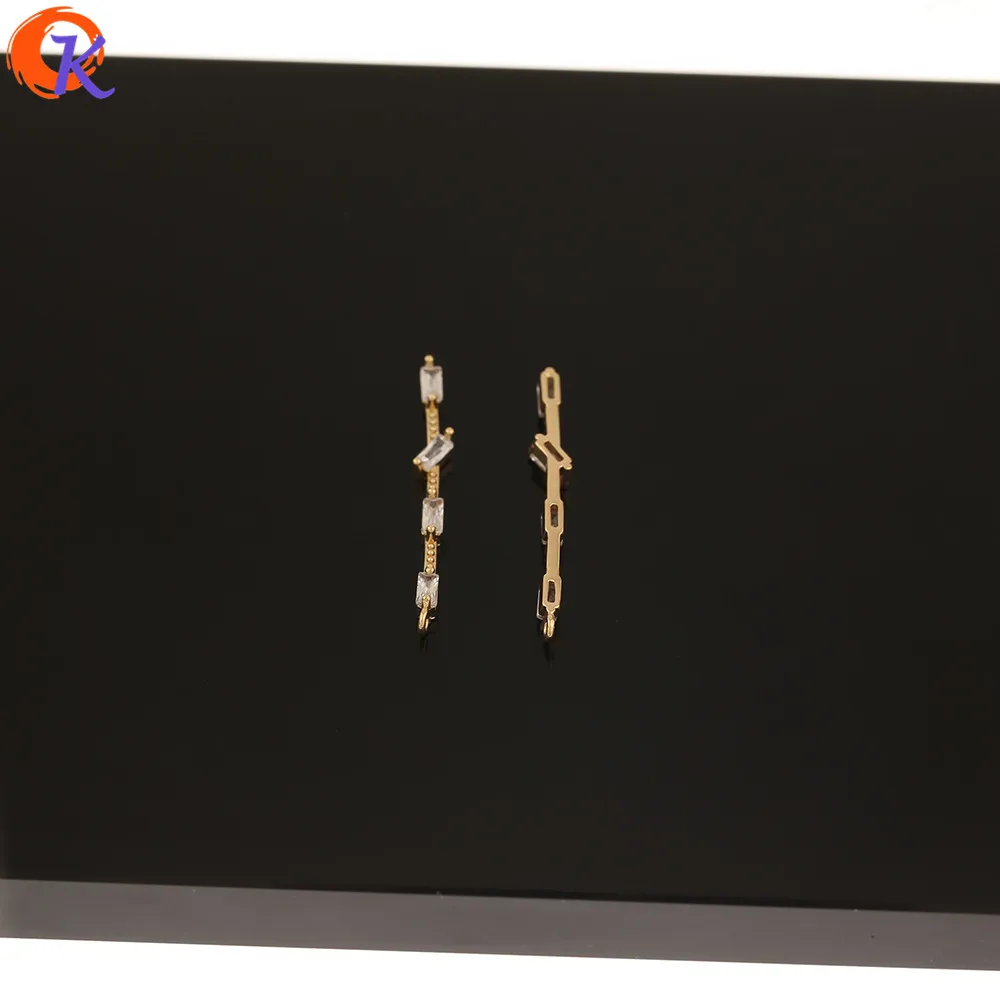 

Cordial Design 30Pcs 3*30MM Jewelry Accessories/DIY Making/Genuine Gold Plating/Stick Shape/Hand Made/Earring Findings/CZ Charms