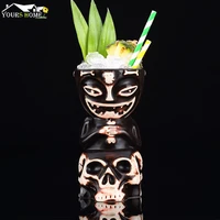 550ml skull doll tiki mug cocktail cup beer wine mug ceramic tiki mugs art crafts creative hawaii mug