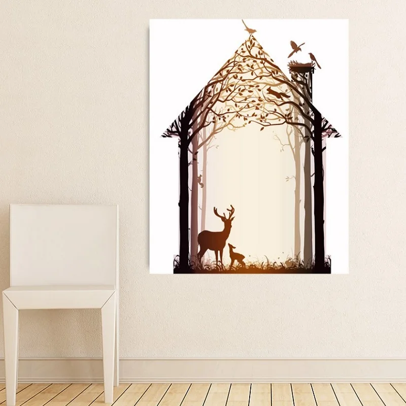 

Home Animal Cavans Painting Creative Wall Decoration Frameless Painting Core Home Decoration Living Room Delicate Hotel Decor