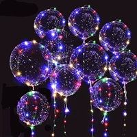10 pack led light up bobo balloons transparent helium glow bubble balloons with string lights for party birthday wedding decor