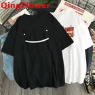 Футболка мужская с мультяшным принтом, модная смешная мультяшная футболка в стиле Харадзюку, Smp, стиль унисекс, стиль хип-хоп, лето