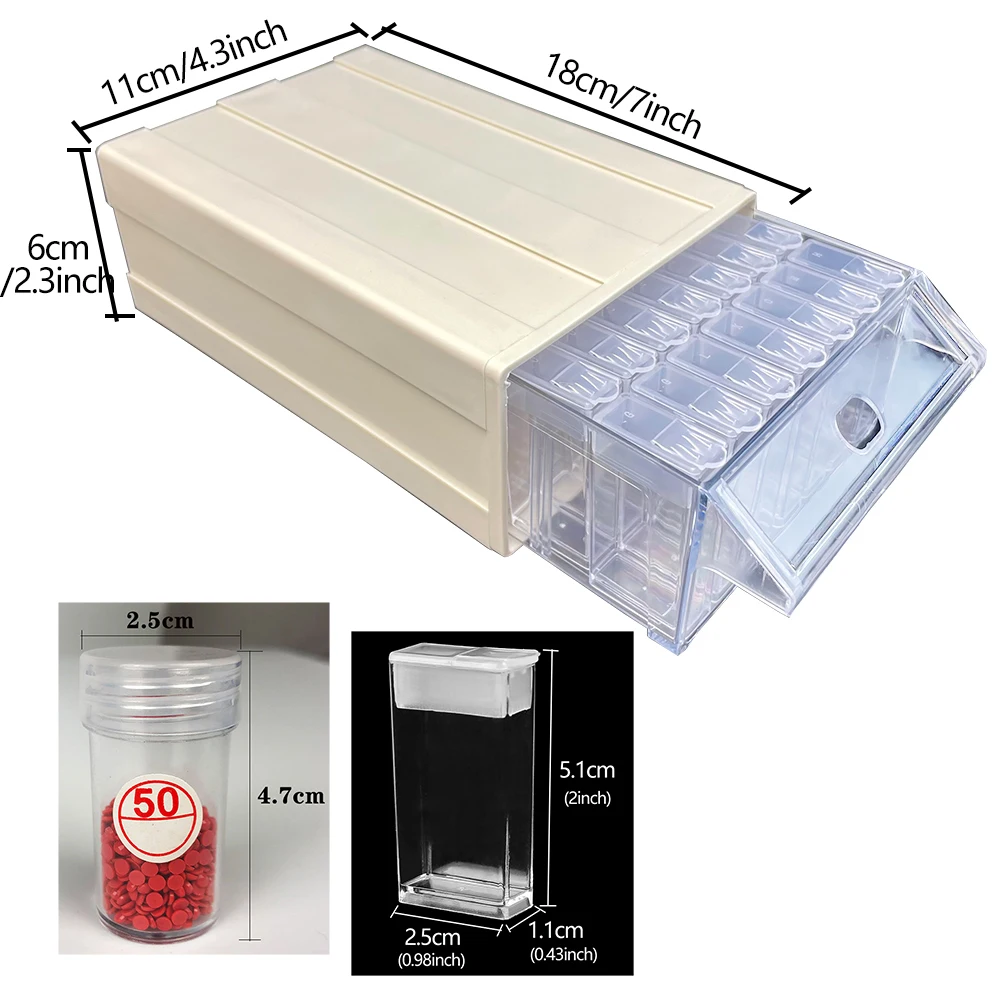 Ящик для хранения со съемными элементами алмазной живописи |