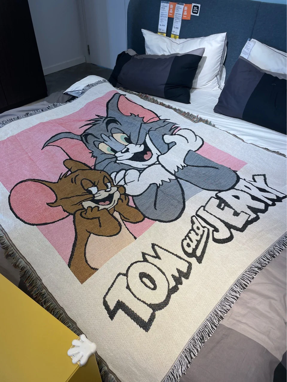 

Big Size 130x160cm Tom Jerry Blanket Sofa Cover Blanket Cat and Mouse Cartoon Cotton Blanket Home Hotel Throw Blanket