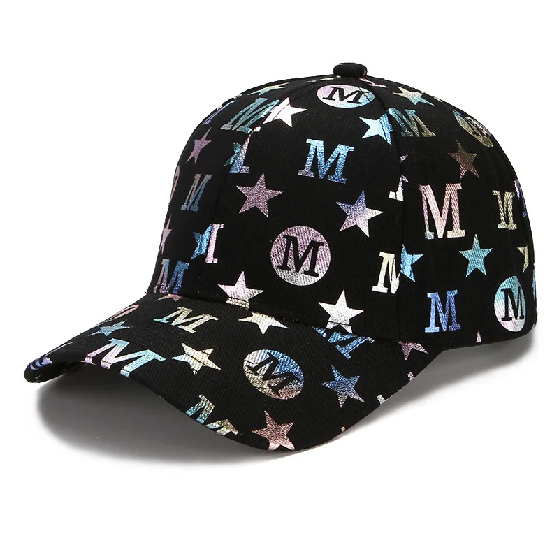 

CANZE Summer Baseball Cap Letter M Net Cap Graffiti Hip Hop Korean Peaked Cap Sunscreen Sun Breathable Quick Drying Hat