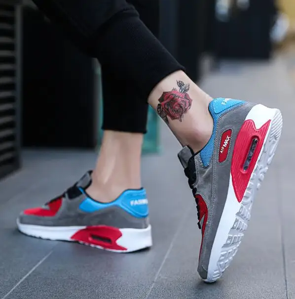 Кроссовки мужские сетчатые на плоской подошве повседневные Нескользящие с