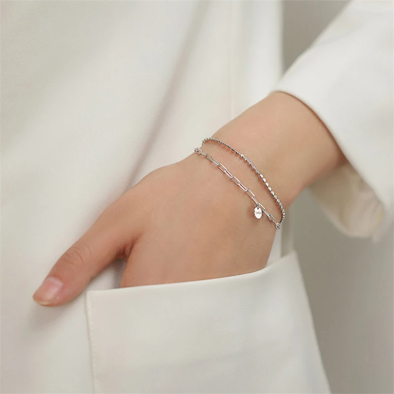 Оптовая продажа Прямая поставка двухслойные браслеты с буквами Lucky Bean женские