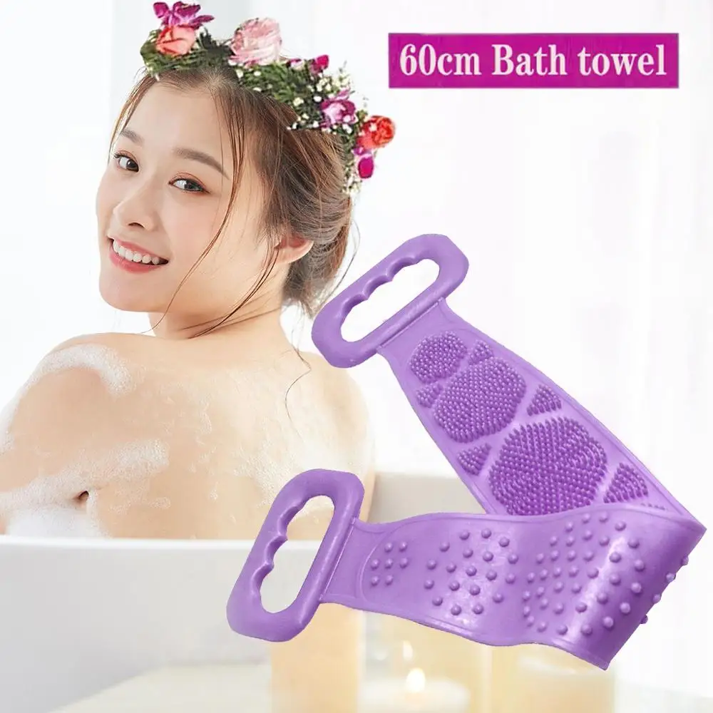 Силиконовая щетка для душа и ванны на спине ремня тела банное полотенце