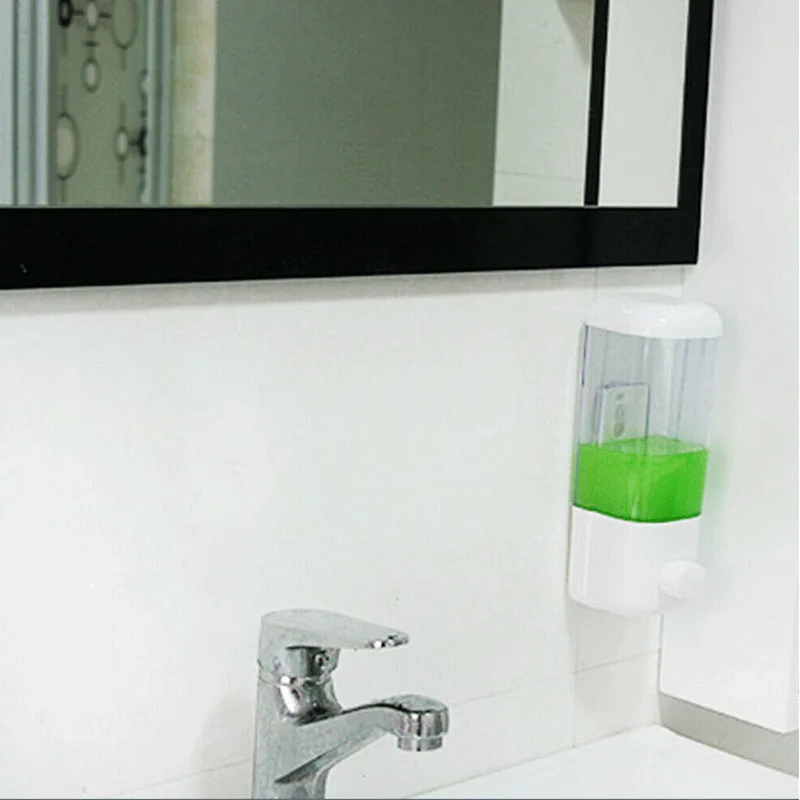 

500ML Wall Soap Sanitizer Dispenser Bathroom Shower Shampoo Box Wall Mounted Soap Dispenser /BY