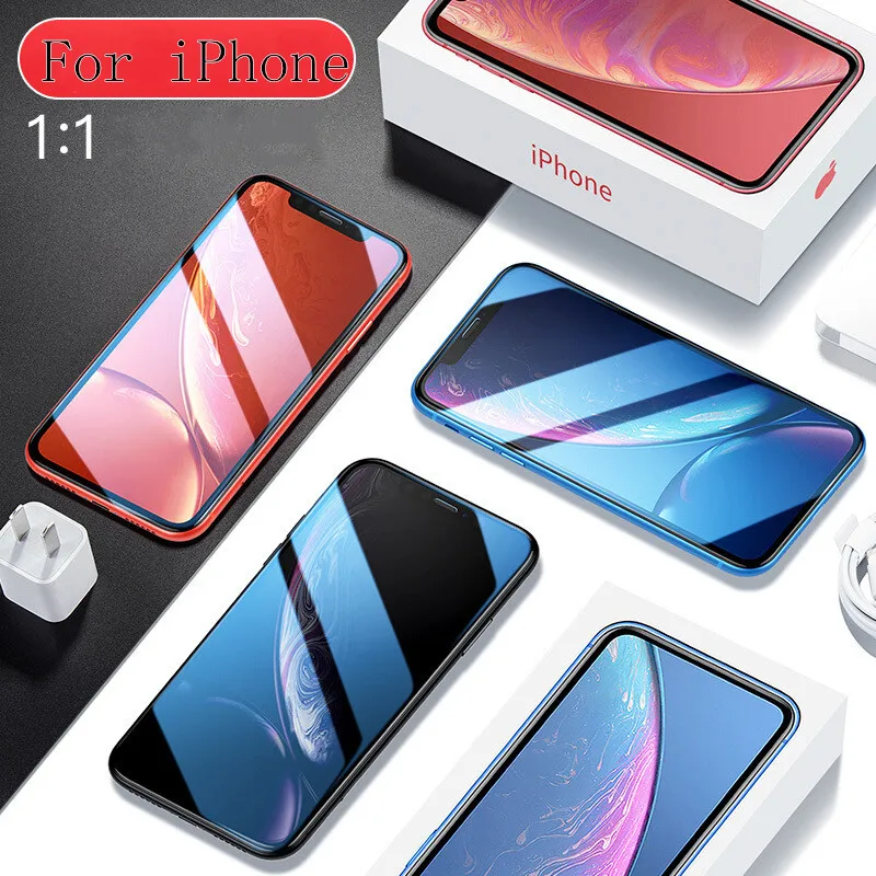 Закаленное стекло с полным покрытием для iPhone 7 8 6 6s Plus 5 2 11 SE Pro X XS Max XR защита