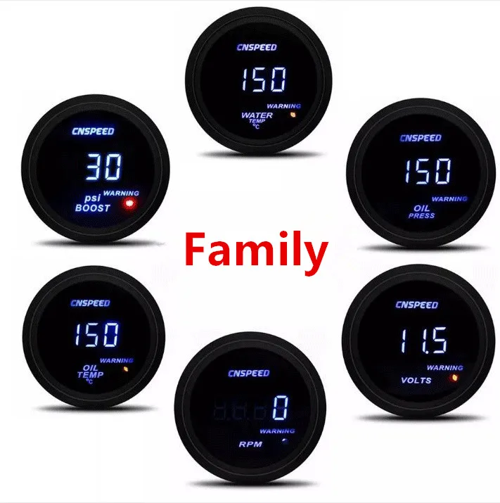 

GM modified oil temperature meter 12V2 inch (52mm) blue digital display oil temperature meter