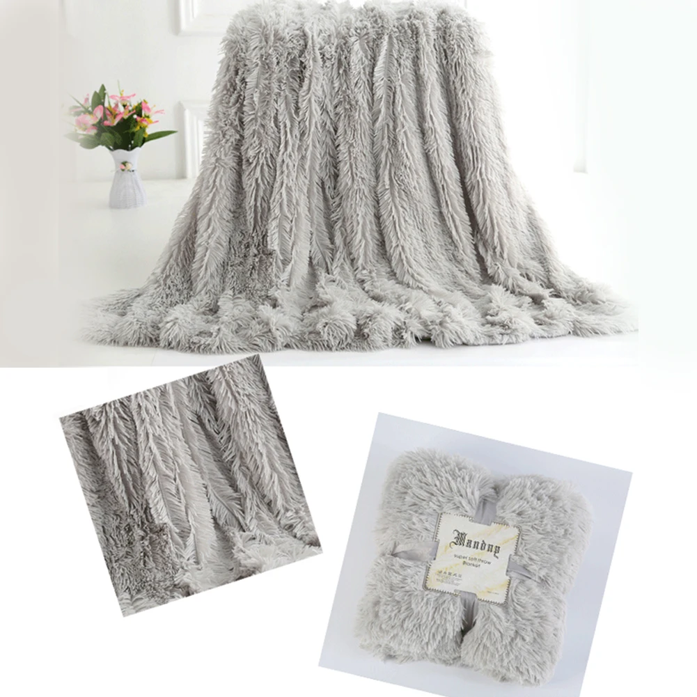 

Super Soft Blanket Long Shaggy Fuzzy Fur Faux Fur Warm Elegant Cozy With Fluffy Sherpa Throw Blanket Gift for Adult Bed Sofa