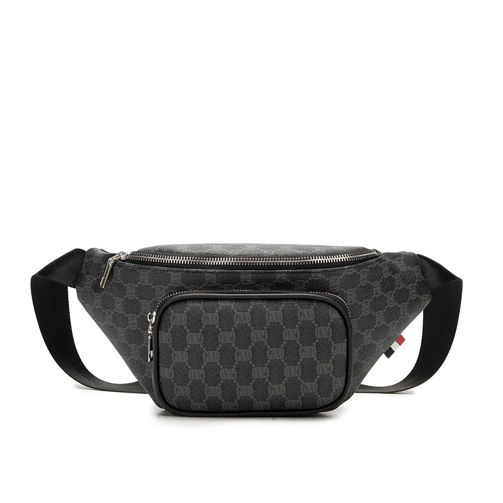 

Men Chest Bag Leather GXD Printed Waist Sling Crossbody Shoulder Purse Fashion Luxury Mobile Phone Handbag Rucksack Backpack
