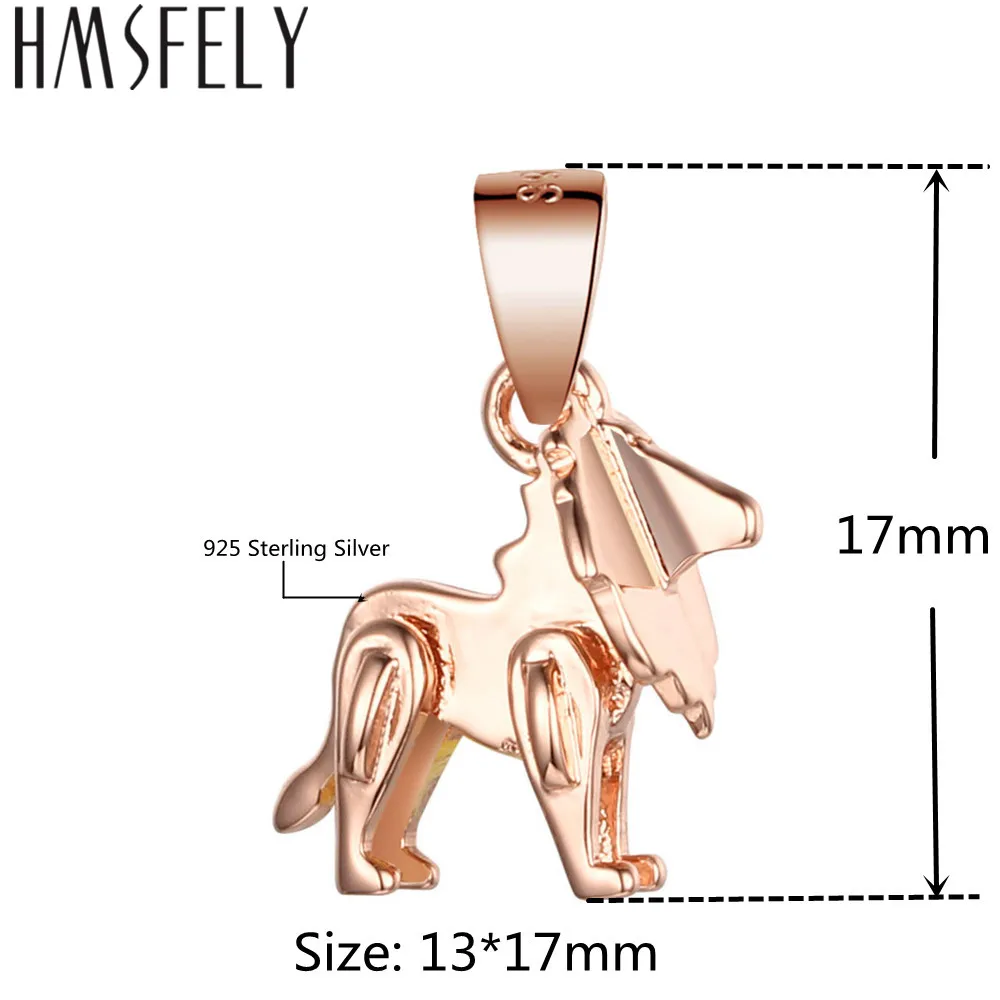 HMSFELY 925 серебро Материал из розового золота мужской кулон Лев DIY Браслеты с